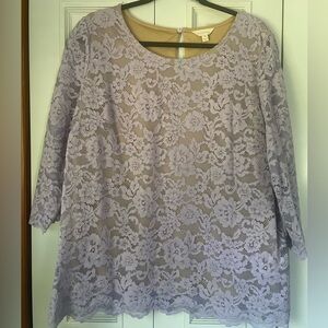 Adiva lavender blouse, 1x, like new condition